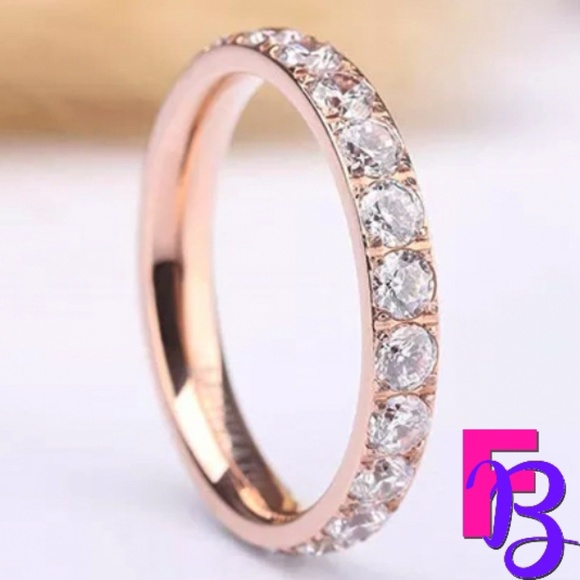 *NEW!* 3MM Rose, Yellow or White Gold Anniversary/Eternity Band - Picture 2 of 13